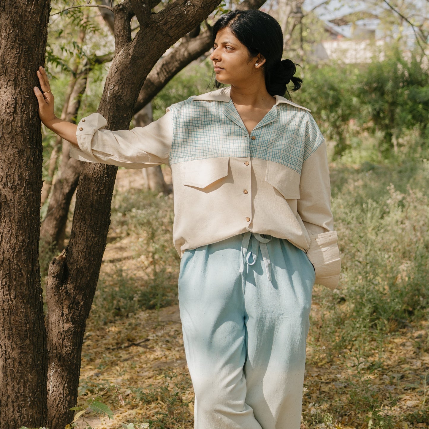 Hand Print Rain Fed Cotton Jacket