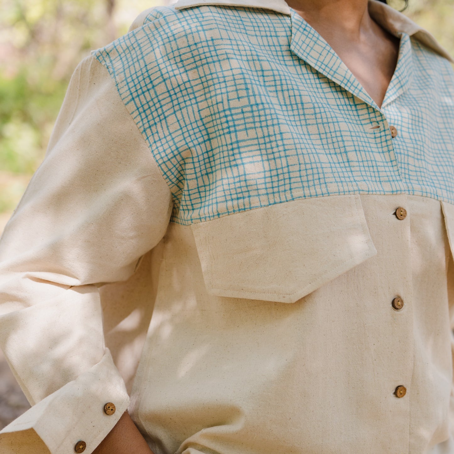 Hand Print Rain Fed Cotton Jacket