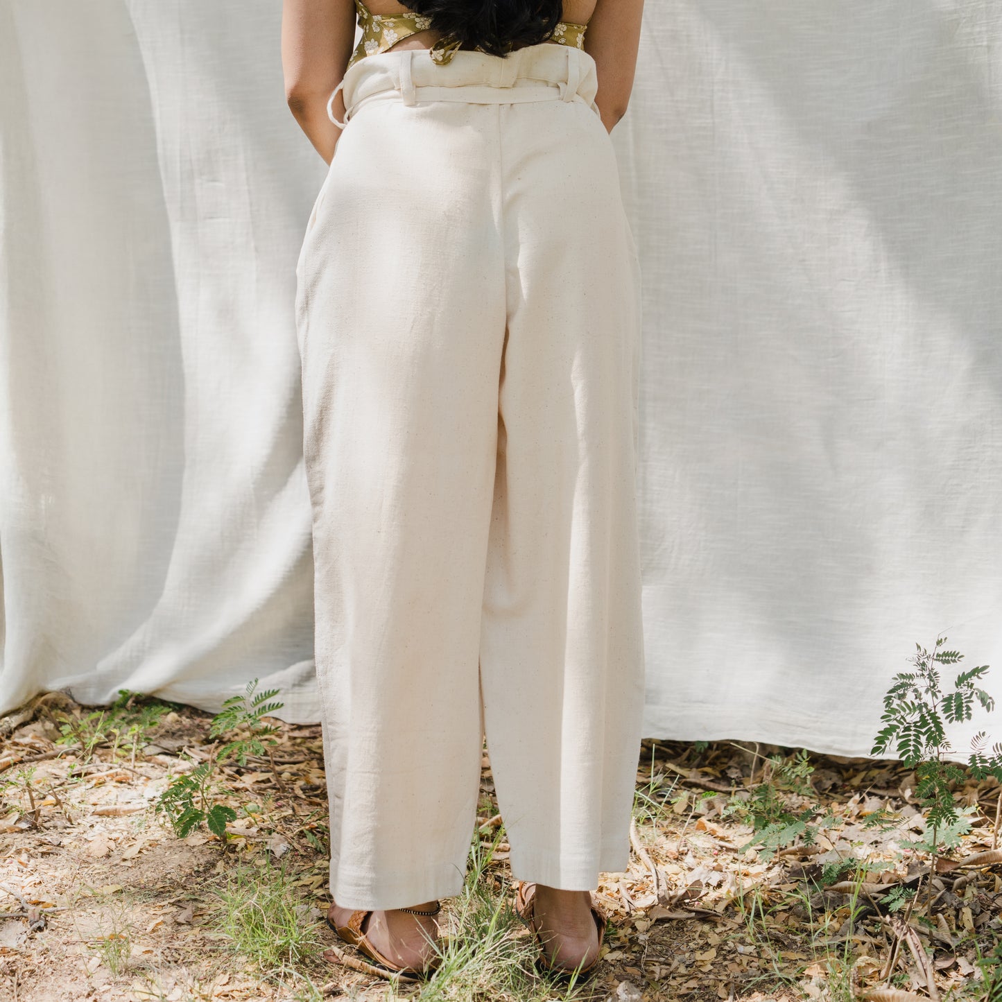 Suave Sand Kala Cotton Denim Trousers