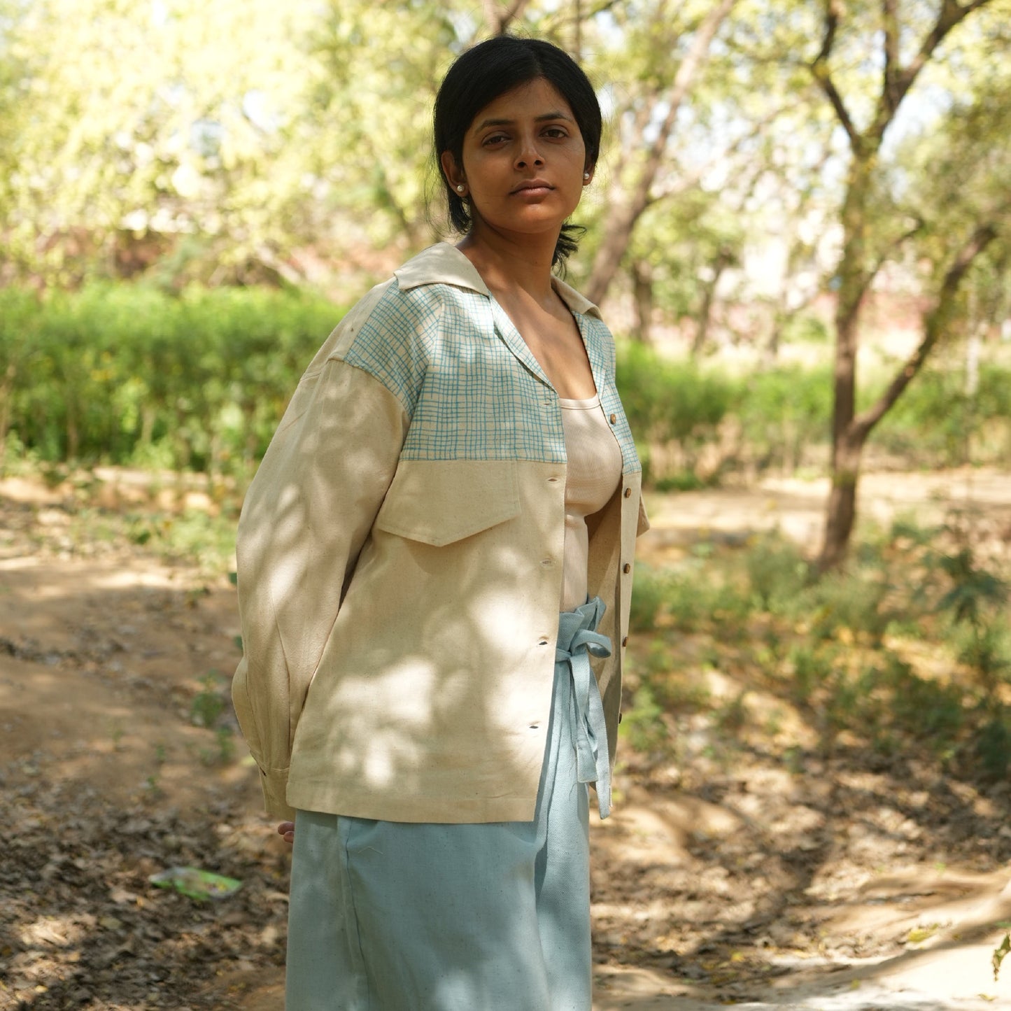 Hand Print Rain Fed Cotton Jacket