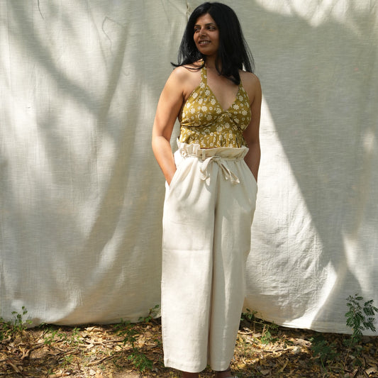 Suave Sand Kala Cotton Denim Trousers