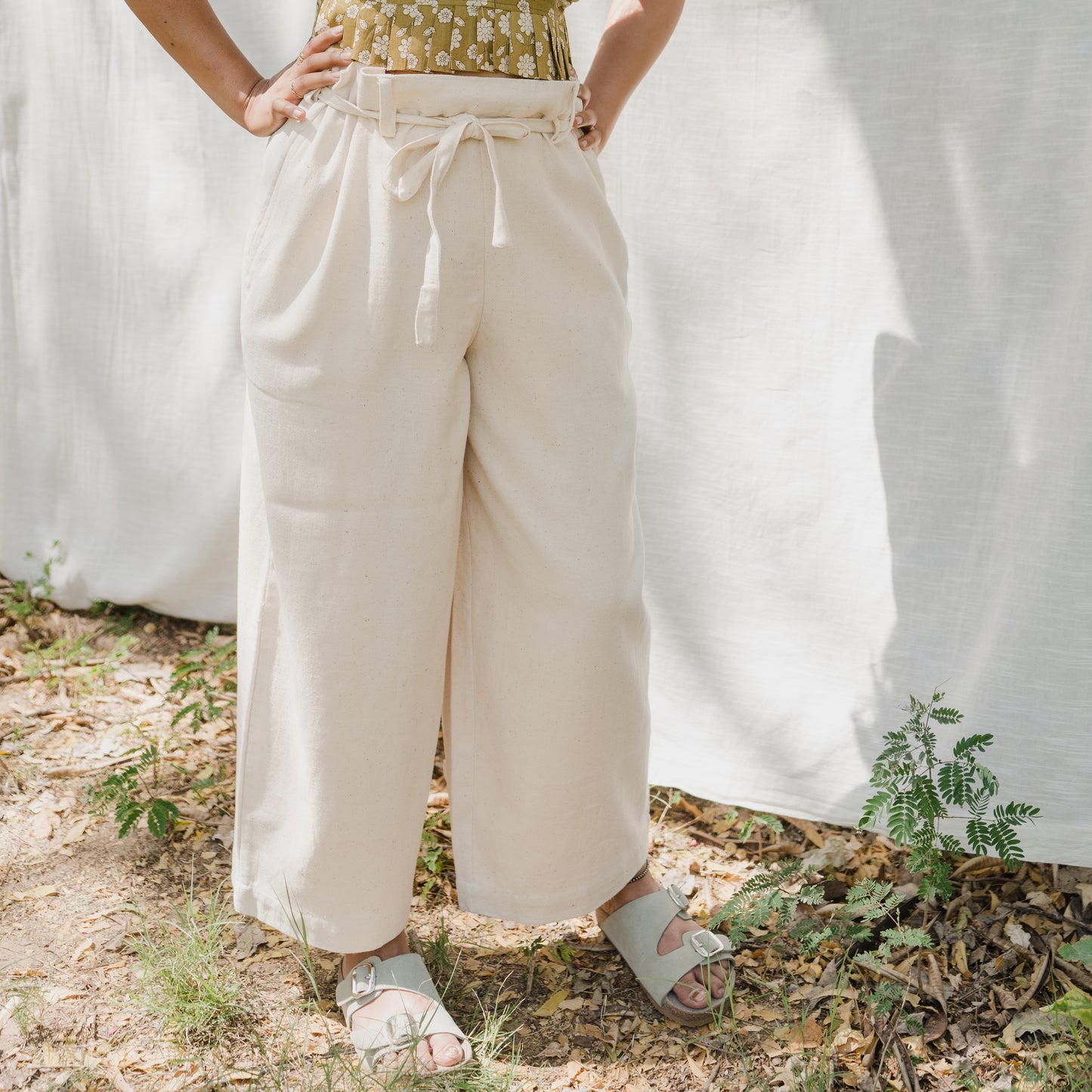 Suave Sand Kala Cotton Denim Trousers